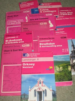 OS Ordnance Survey Landranger Maps: various Scotland: 1976-2010, good condition. - Image 1 of 2