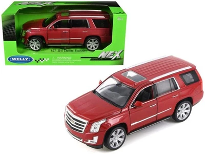 2017 Cadillac Escalade - 1/27 Scale Diecast Car Model by Welly - RED w/ BOX — 第 1/4 张图片