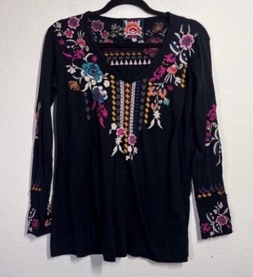 🌸Hermosa túnica de algodón bordada Johnny Was XS Tinasha usada en excelente estado Foto 1 de 4