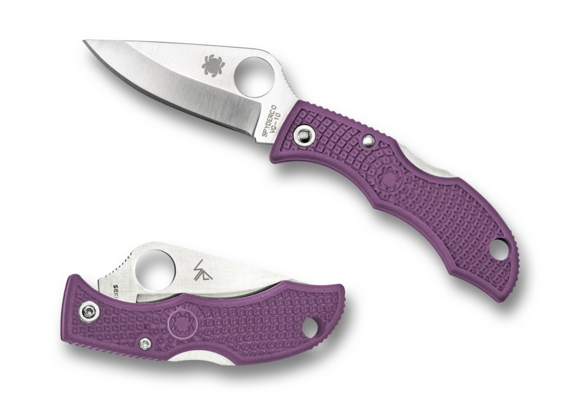 Spyderco Knives Ladybug 3 Lockback Purple FRN VG-10 LPRP3 Stainless Pocket Knife - Image 1 of 2