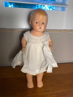 Effanbee antique Grumpy WALK TALK SLEEP Doll Compo & Cloth 12"  - Image 1 of 4