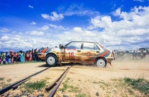 Vic Preston Jr John Lyall Lancia Delta Safari Rally April 16 1987 Old Photo - Picture 1 of 1