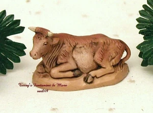 FONTANINI DEPOSE ITALY RETIRED 2.5"SEATED OX  NATIVITY VILLAGE ANIMAL FIGURE NEW - Picture 1 of 1