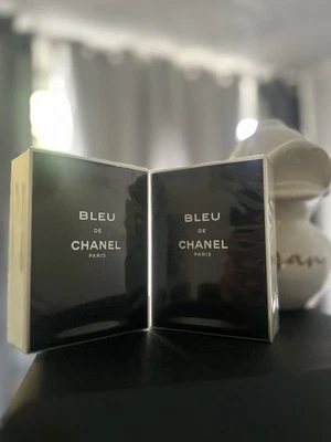 X2 Bleu de CHANEL azul Eau de Toilette spray masculino 3,4 oz (100 ml) - Imagem 1 de 2