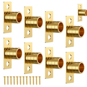 8 Pcs Inside Mount Curtain Rod Bracket 3/8" Bracket Set for 3/8" Rodding Brass - Picture 1 of 6