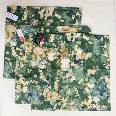 Funda de almohada Edinburgh Weavers abstracta acuarela 2 cojines 21" cuadrada Foto 1 de 4