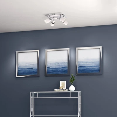 Eglo Davida 4 Luces Cromo y Blanco Montaje Semi-Flush con Cromo y Blanco Foto 1 de 4