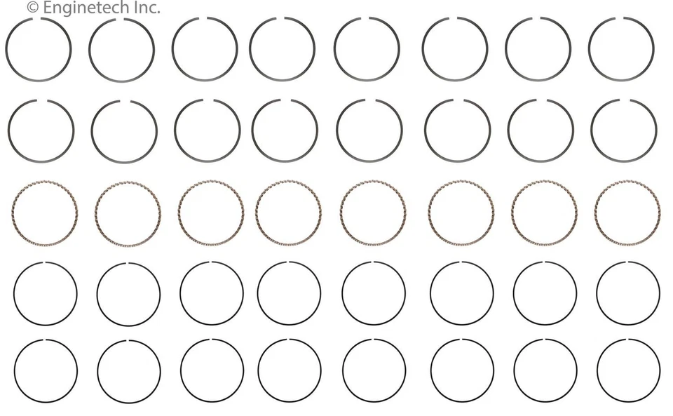 Juego de anillos de pistón para 92 Ford F600 F600 LPO F700 F700 LPO M43638-040 Foto 1 de 4