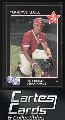 Pete Beeler 1988 Grand Slam Midwest League All-Stars #8 Cedar Rapids Reds - Image 1 of 2