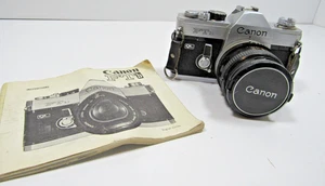 Cámara fotográfica Canon FTb QL 35 mm SLR con lente 50 mm FD 1:1,8 con manual funciona #P30 - Imagen 1 de 12