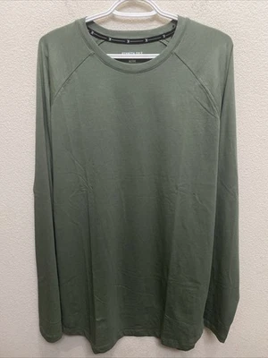 Camiseta Kenneth Cole Active XL verde campo manga larga cuello redondo tecnología LS $59 Foto 1 de 4