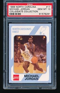 Carolina del Norte Collegiate Collection 1989 Michael Jordan #17 PSA 10 - Imagen 1 de 2