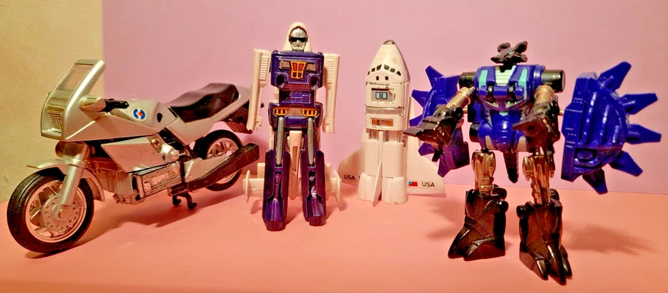 Lot de 4 robots GOBOT TRANSFORMERS -Bandaï - 1983-87 - - Photo 1/4