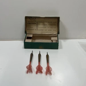 Vintage Set Of Unicorn Bullet Darts In Box For Display - Picture 1 of 24