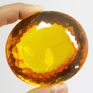 Piedra preciosa natural de 1235,50 quilates Mogok naranja-amarillo painita corte ovalado certificada pérdida - Imagen 1 de 24