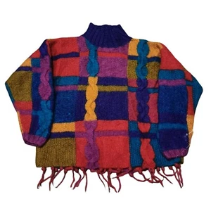 Vintage Rebecca Stone Mohair Sweater Pullover Multicolour Size S - Picture 1 of 7