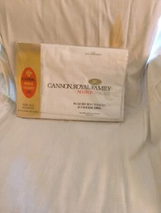 Vintage Cannon Royal Family No-iron Percale 1 Full Flat Sheet /2 Pillowcases NOS - Picture 1 of 3