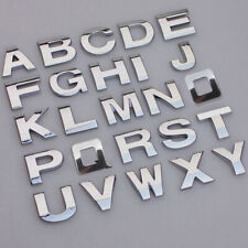 A-Z Alphabet Letter Car Stickers styling Digital Badge Emblem 3D Chrome 25mm DIY