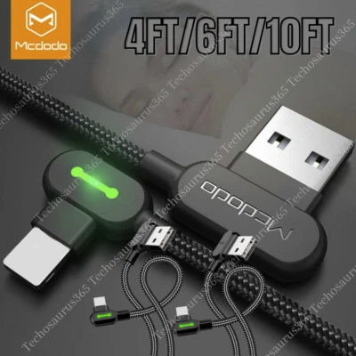 3Pack Mcdodo 90 Degree USB Charger Cable Fast Charge For iPhone 14 13 12 11 XR 8 - Image 1 of 4