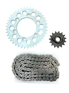KIT TRASMISSIONE CATENA DUCATI MONSTER 750 KIT TRANSMISSION CHAIN ANNO 2002 NEW - Picture 1 of 5