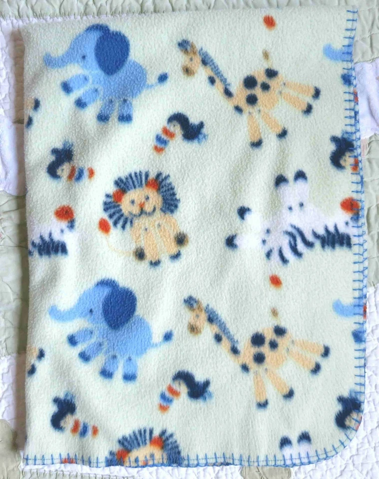 Baby Connection джунгли животных зеленый флис w слонов зебра Baby одеяло б/у в отличном состоянии - Изображение 1 из 3