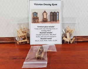 Dollhouse Quarter Scale Furniture KIT DIY Victorian Dressing Room Vanity 1:48 - Picture 1 of 4