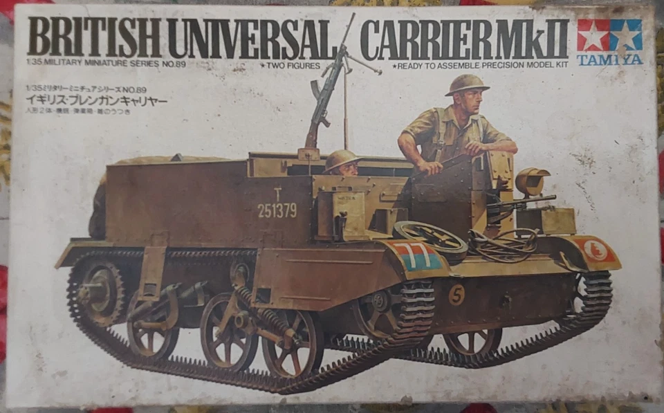 Tamiya 1/35 miniature series N.89 BRITISH UNIVERSAL CARRIER MkII - Immagine 1 di 3