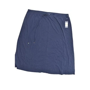 NEW Tommy Hilfiger Blue A-Line Skirt 3X NWT Knit Dressing - Picture 1 of 8