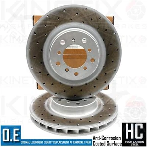 FOR BMW M3 E46 KINETIX FRONT PERFORMANCE DRILLED BRAKE DISCS PAIR 325mm - Picture 1 of 6