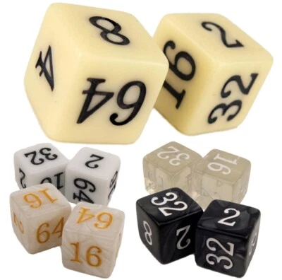 Backgammon Doubling Dice x2 16mm * Replacement Acrylic Dice Set Board Game Spare - Image 1 of 2