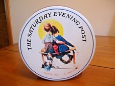 Saturday Evening Post Tin (April 24th 1926) Norman Rockwell'S "Little Spooners"