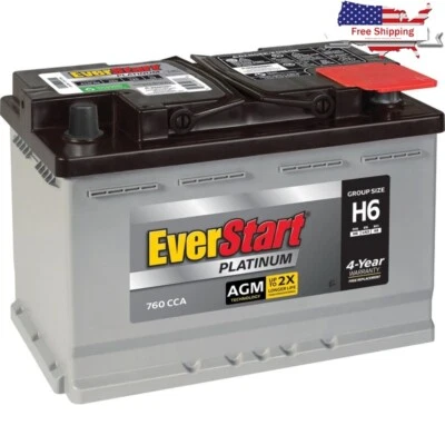 Платиновый автомобильный аккумулятор AGM H6 760 CCA верхний столб герметичный свинцово-кислотный двигатель 12 В  - Изображение 1 из 4