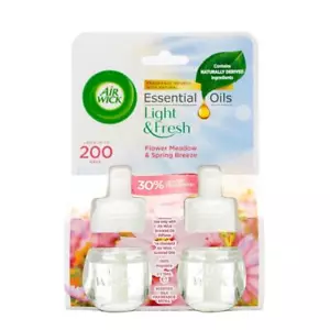 Air Wick Pk2x19mL Essential Oils Plug In Diffuser Refill - Flower Meadow - Picture 1 of 6