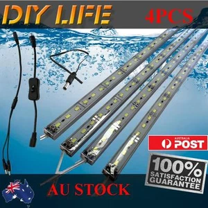4X12V Waterproof Cool White 5630 Led Strip Lights Bars Camping Caravan Boat Set - Picture 1 of 12