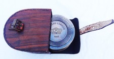 Brass Compass Nautical Sundail. 3.5' Brass Instrument Pirate Excel/leather case