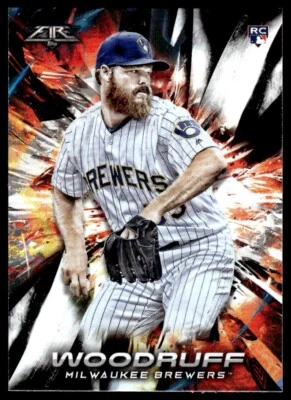 2018 Topps Fire Brandon Woodruff Rookie Milwaukee Brewers #155 R78 - Image 1 of 2
