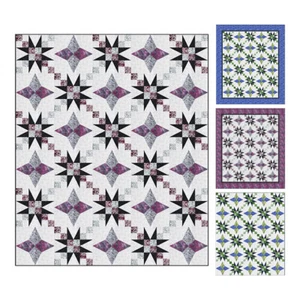 BOHO Stars Quilt KIT - Blue & Green - Includes Pattern - Picture 1 of 8