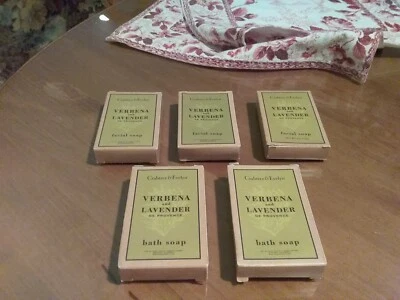 Crabtree and Evelyn VERBENA & LAVANDER Sabonete Facial e de Banho Lote de 5 Novo - Imagem 1 de 4