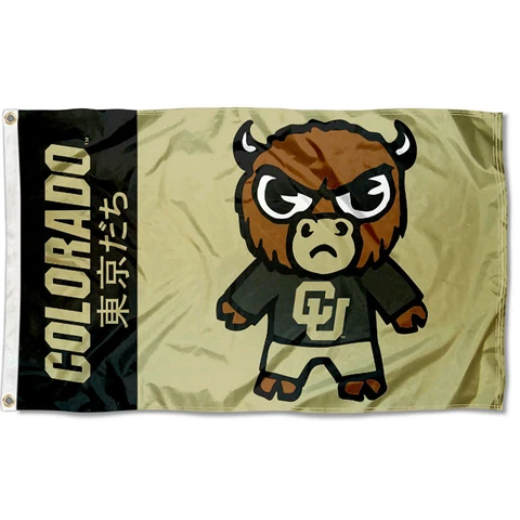Colorado Buffaloes Kawaii Tokyodachi Mascot 3x5 Banner Flag Cover