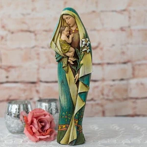 Madonna and Child Statue Blessed Virgin Mary Baby Jesus Figurine Religious Gift - Picture 1 of 11