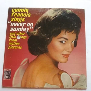 Connie Francis Sings Never on Sunday Vinyl Record LP E3965 MGM - Imagen 1 de 7