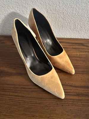 $228 Para All 7 Mankind Mujeres Tacones de aguja Marrón Claro Gamuza/Cuero Talla 7 Nuevos Foto 1 de 4
