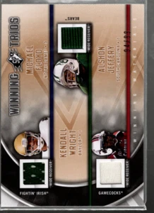 B4966- 2012 SPx Winning Triple Jerseys #WM36 Floyd Wright Alshon Jeffery Jsy /99 - Picture 1 of 2