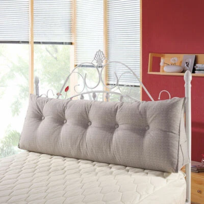 Triangular Wedge Pillow Soft Headboard Large Filled Reading Cushion For Sofa Bed - Image 1 of 4