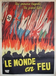 "LE MONDE EN FEU" Affiche originale entoilée (Alexandre RONZONI) - Bild 1 von 1