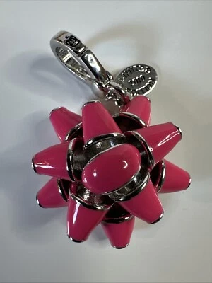Juicy Couture Charm rosa caliente nudo de lazo plata edición limitada 2010 presente Foto 1 de 4