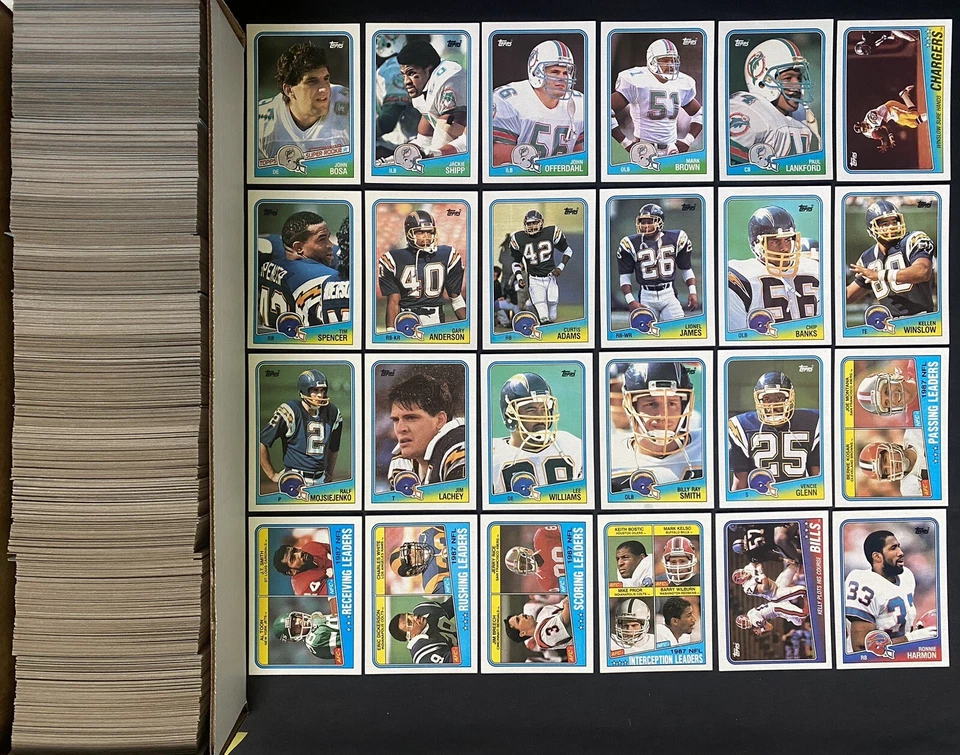1988 Topps - Football Cards - #199-396 - Complete Your Set - You U Pick - Image 1 of 1