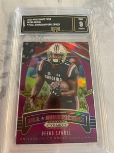 DEEBO SAMUEL 49ERS 2020 PRIZM DRAFT PICKS TODOS LOS AMERICANOS PÚRPURA PRIZM 75 GRADO 9 - Imagen 1 de 2