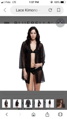 Kimono de encaje Bluebella nuevo sin etiquetas - Talla L Foto 1 de 4