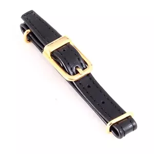 :Wista Tachihara Zona VI cinturino in legno per fotocamera da campo - 4" pelle nera/oro - Foto 1 di 2